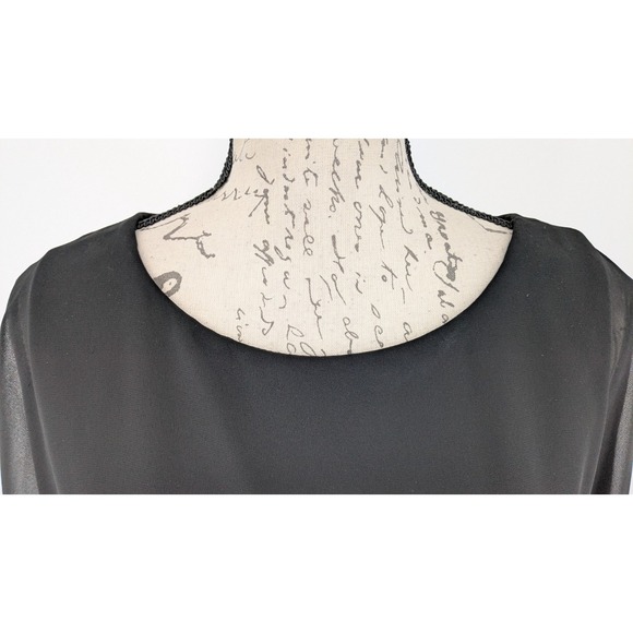 WHIMSY GOTH Black Velour Sheath Dress‎ SIZE 6 Grunge Fairy Sheer Capelet - Picture 9 of 14